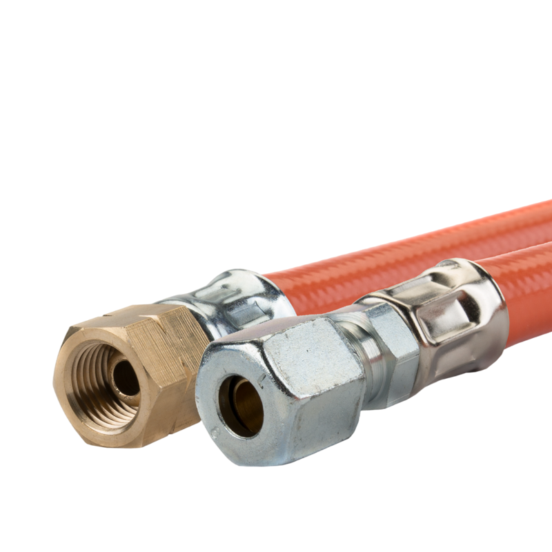 Gimeg Gasslang PVC 1/4 Knelkoppeling 8 mm 45 cm