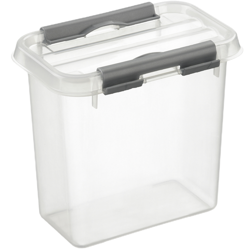 Sunware Q-line opbergbox 1,1L transp./metaal