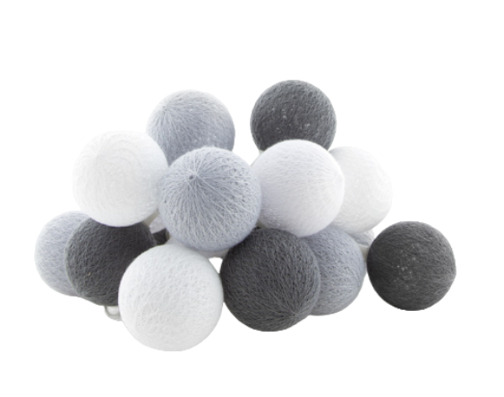 Cotton Ball Lights Buitenlichtslinger Gris Starter Kit