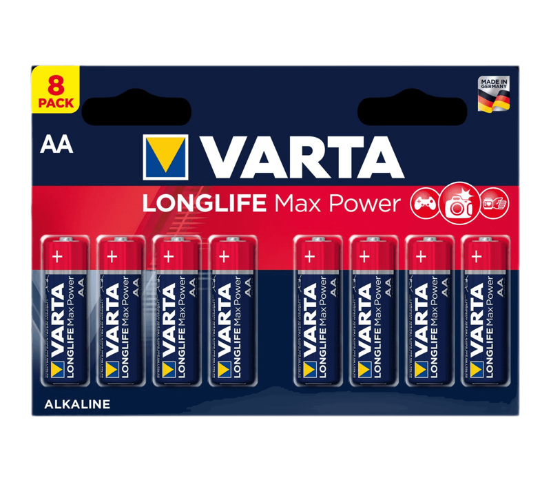 Varta Longlife Max Power AA 8-pack Batterijen