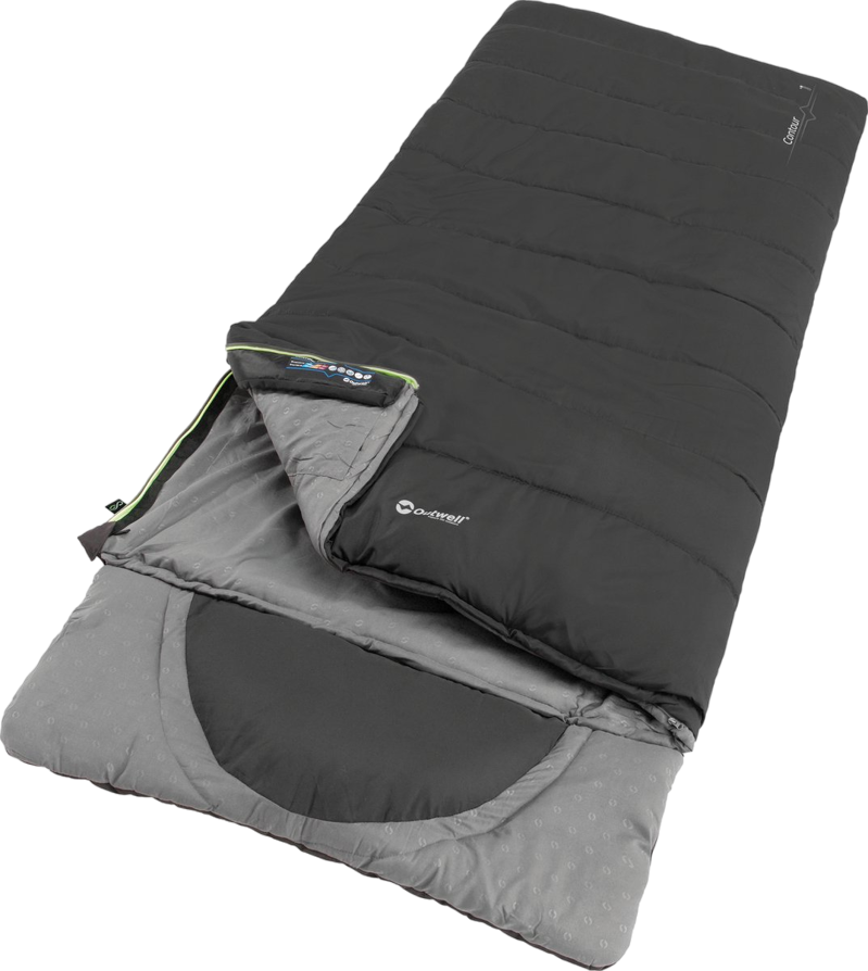 Outwell Contour Midnight Black Slaapzak (Rits Rechts)