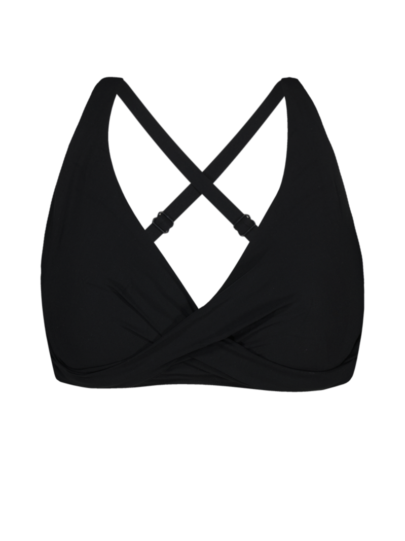 Barts Solid Cross Halter Full Bikini Top