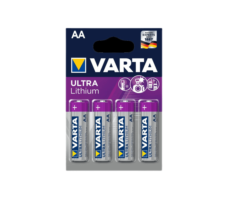 Varta Ultra Lithium AA 4-pack Batterijen