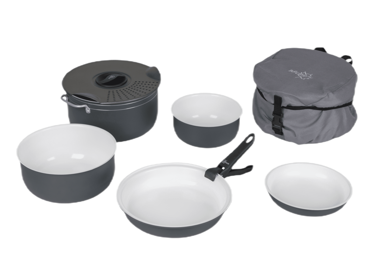 Bo-Camp Camping Pannenset Keramisch 7-delig