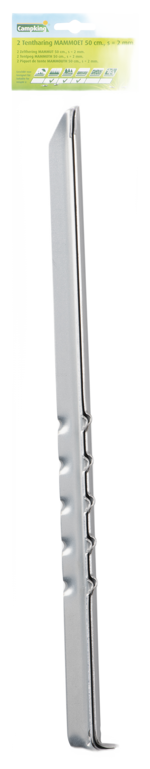 Campking Mammoet haring 50cm 2stuks