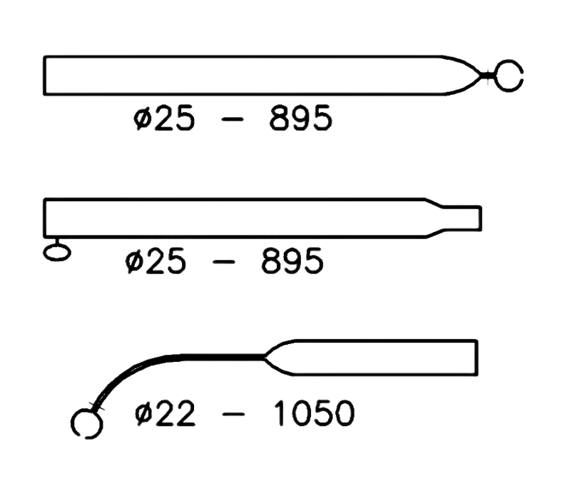 Campking Voortentspanstok 25/22 mm 210-275cm Alu.