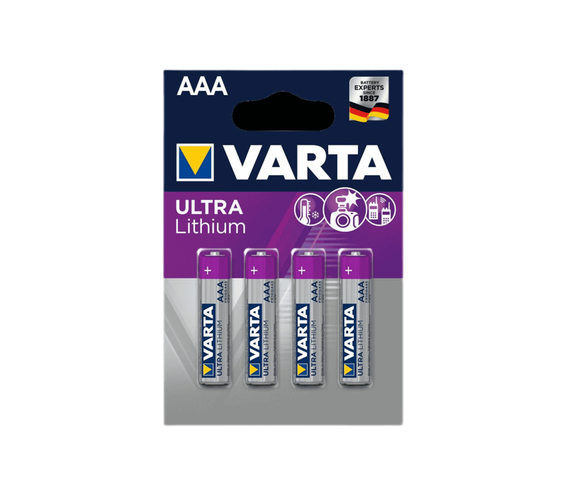 Varta Ultra Lithium AAA 4-pack Batterijen