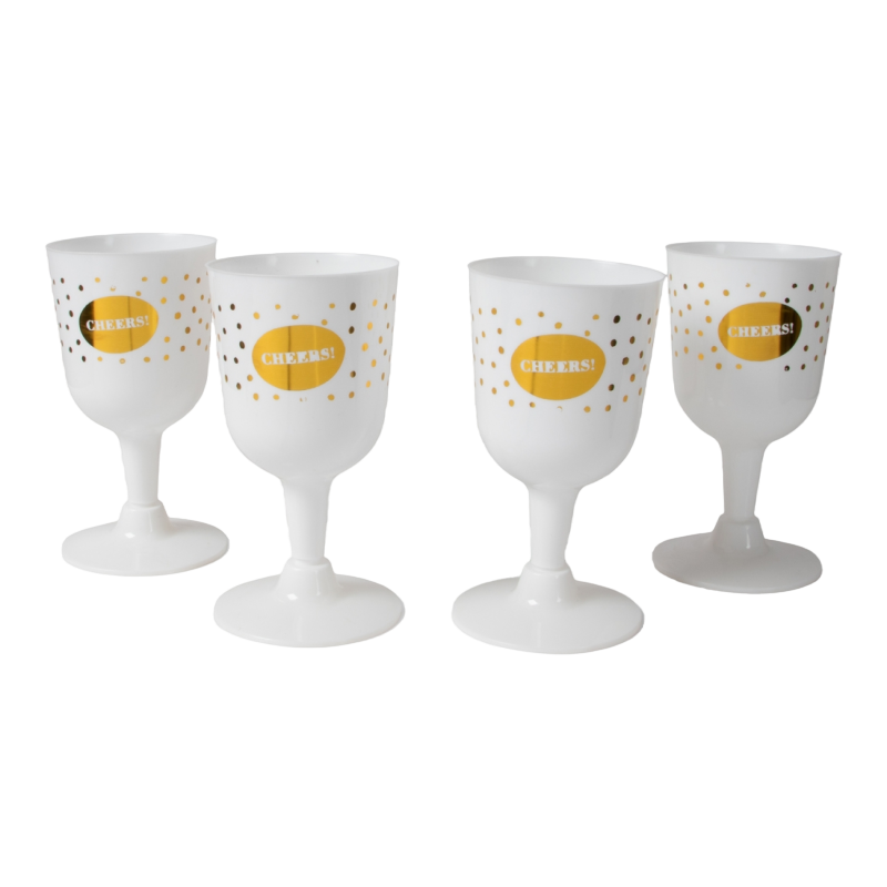 Jens Living WIJNGLAZEN WIT/GOUD /4