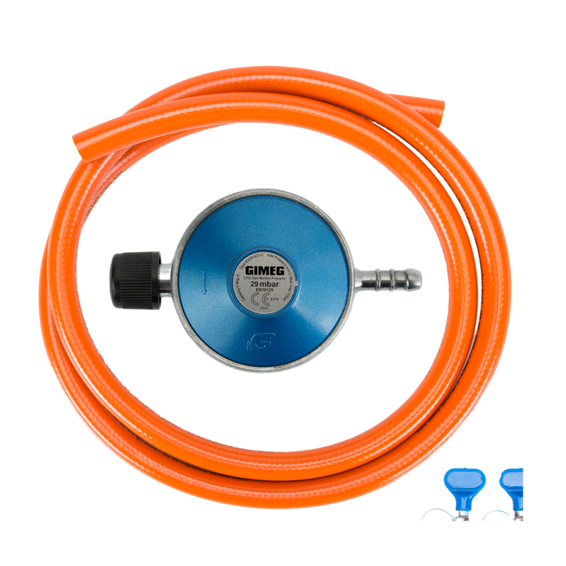 Gimeg Campingaz Gasdrukregelset 29 Mbar 1,5 Meter