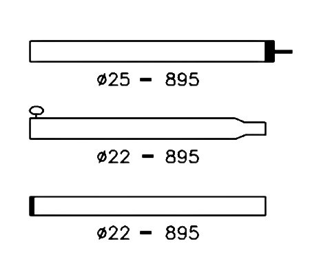 Campking Tentstok 25mm 170/250cm