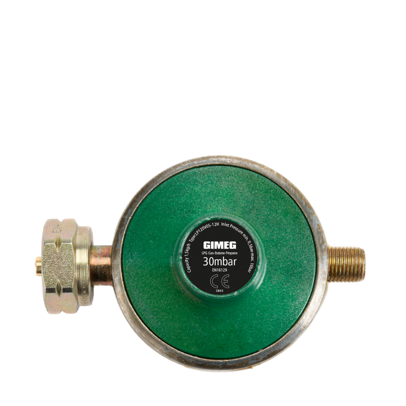 Gimeg Universele Gasdrukregelaar 1/4 Inch Links 30Mbar