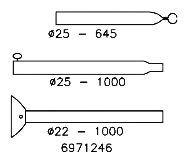 Campking Stormstok met Klapvoet 25/22 mm