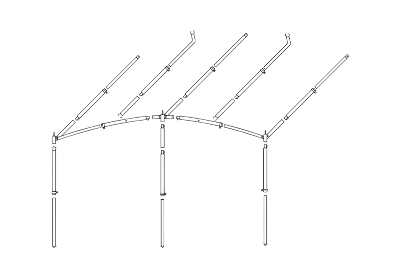 Dorema Onyx luifelframe aluminium 28mm
