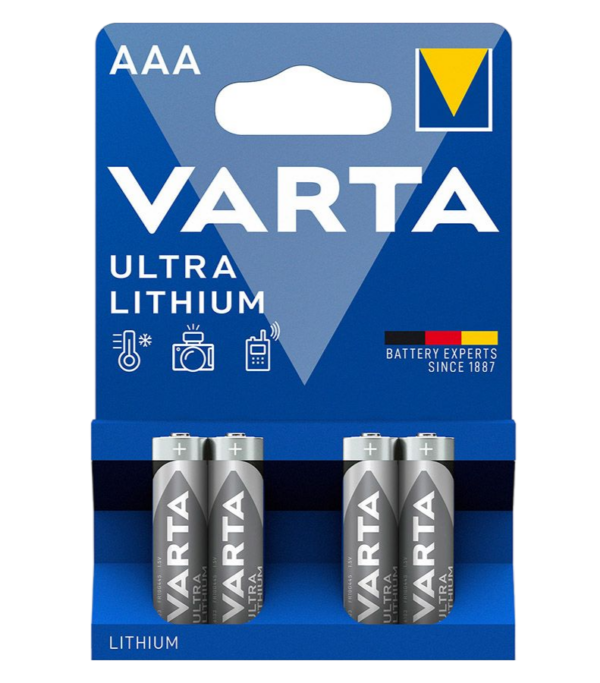 Varta Ultra Lithium AAA 4-pack Batterijen