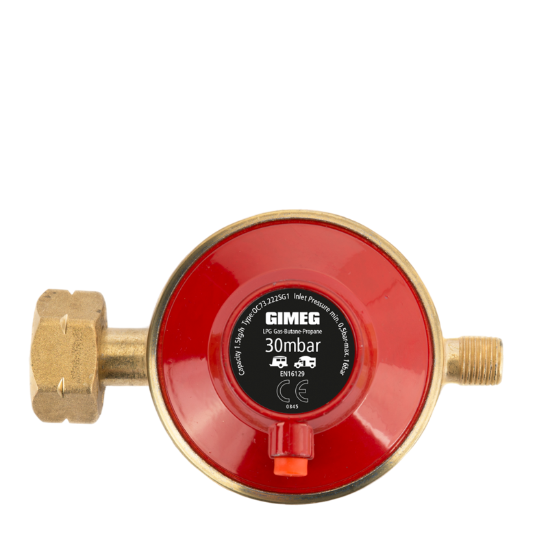 Gimeg Universele Drukregelaar 1/4 Inch Links Afblaas 30Mbar