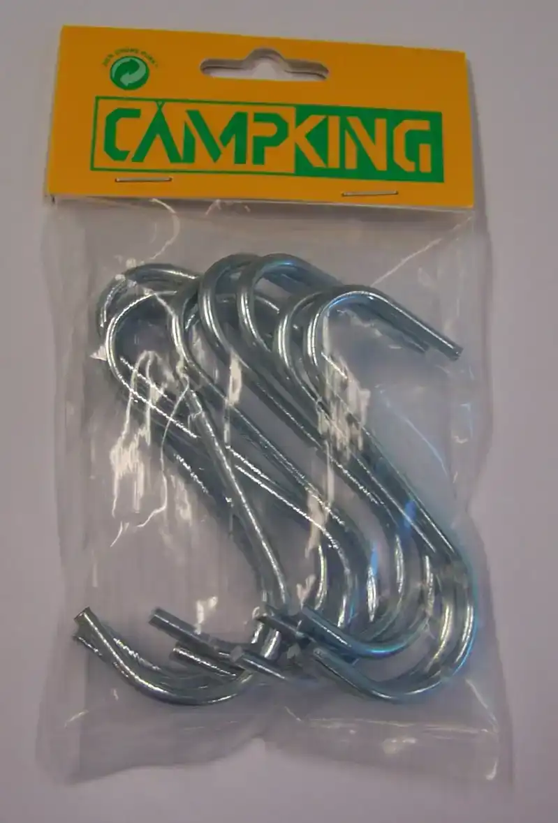 Campking S-Ophanghaak Staal (10 stuks)