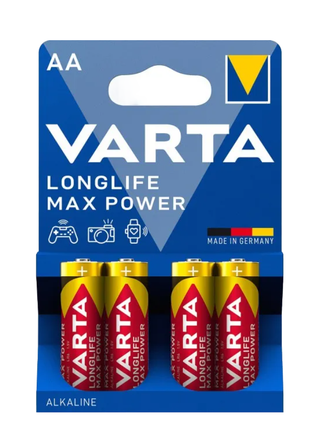Varta Longlife Max Power AA 4-pack Batterijen