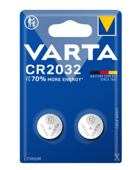Varta CR2032 Lithium 2-pack Batterijen