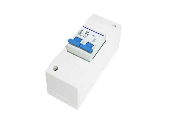 Haba Zekeringkast 2-Module met Dubbelpolige Zekeringautomaat 10A