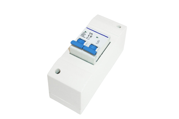 Haba Zekeringkast 2-Module met Dubbelpolige Zekeringautomaat 10A