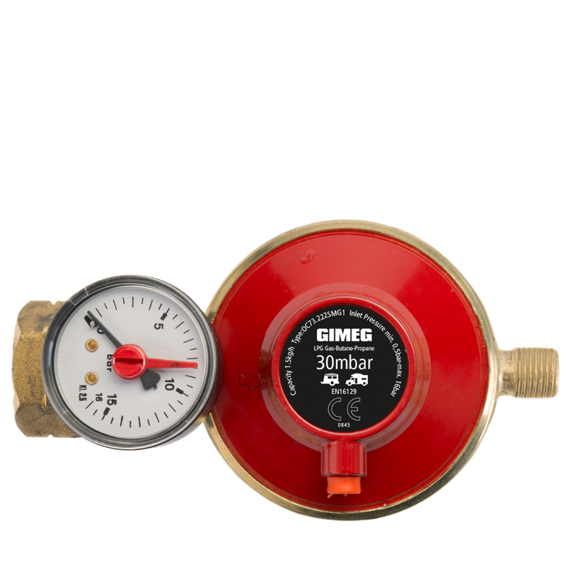 Gimeg Universele Drukregelaar Afblaas 1/4 Inch Links 30Mbar