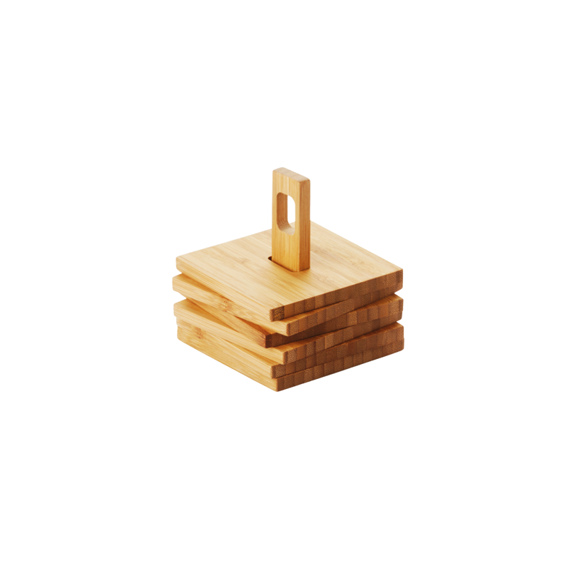 Point-Virgule Glasonderzetters Bamboe 6st.