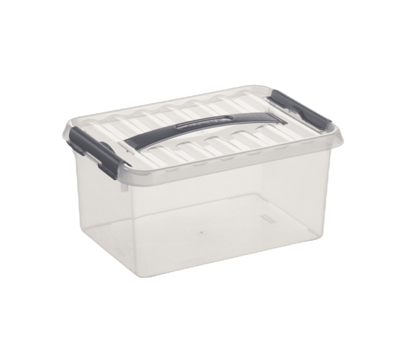 Sunware Q-line opbergbox 6L transp./metaal