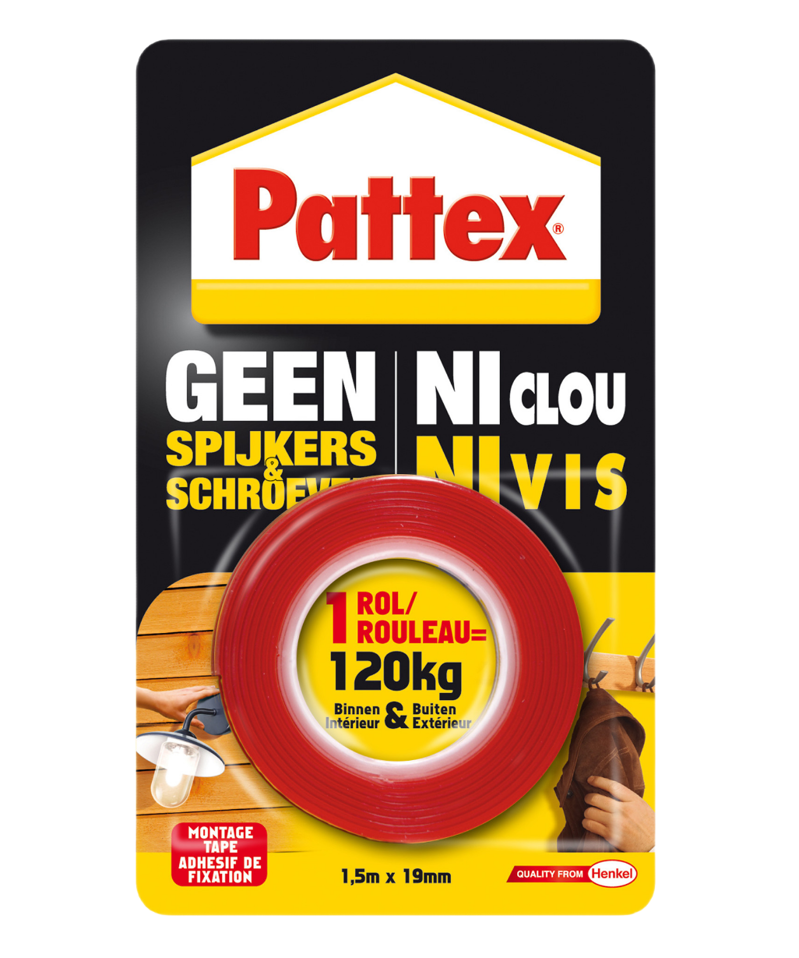 Pattex Montagetape Dubbelzijdig 1,5M