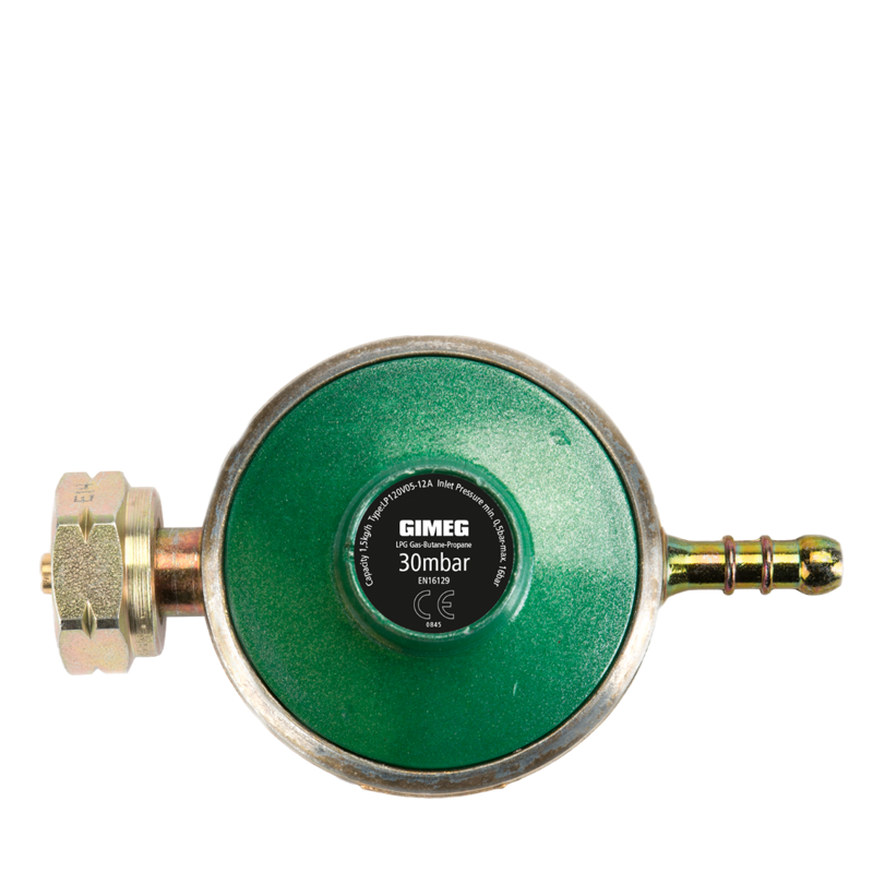 Gimeg Universele Gasregelaar met Slangpilaar 30Mbar