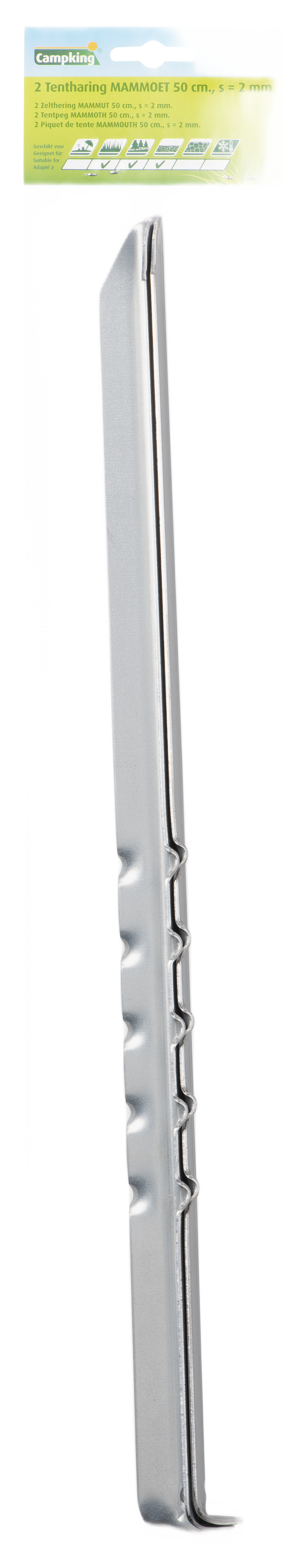 Campking Mammoet haring 50cm 2stuks