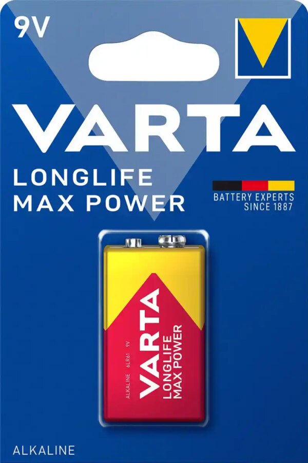 Varta Longlife Max Power 9V Batterij