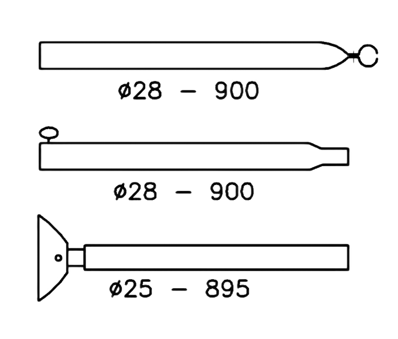 Campking Stormstok met Klapvoet 28 mm