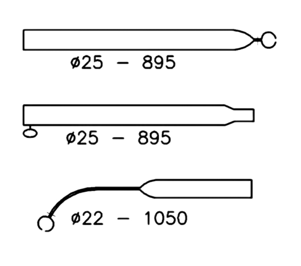 Campking Voortentspanstok 25/22 mm 210-275cm Alu.