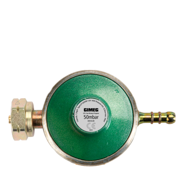 Gimeg Universele Gasregelaar met slangpilaar 50Mbar