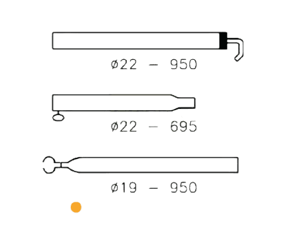 Campking Dakstang 170-250 cm, 22mm staal