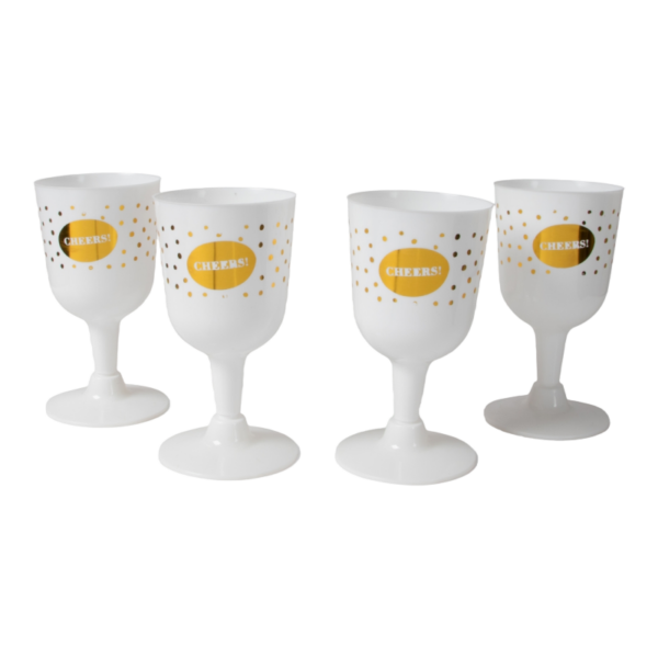 Jens Living WIJNGLAZEN WIT/GOUD /4