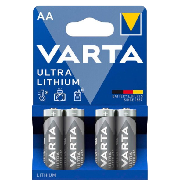 Varta Ultra Lithium AA 4-pack Batterijen