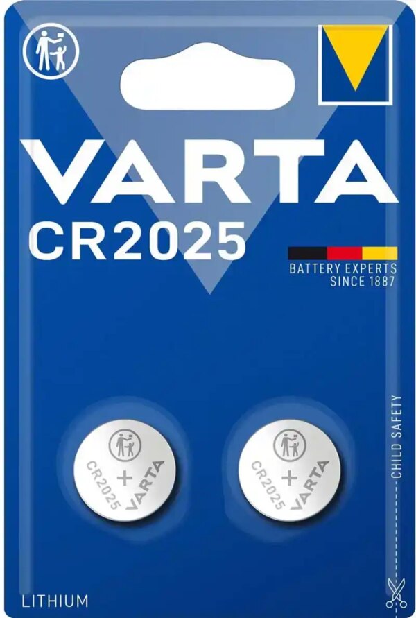 Varta CR2025 Lithium 2-pack Batterijen