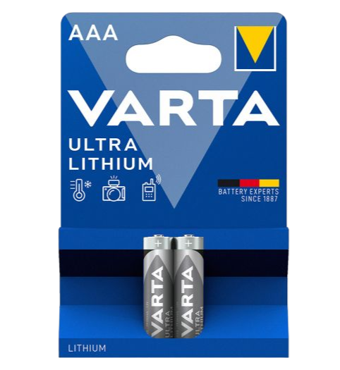 Varta Ultra Lithium AAA 2-pack Batterijen