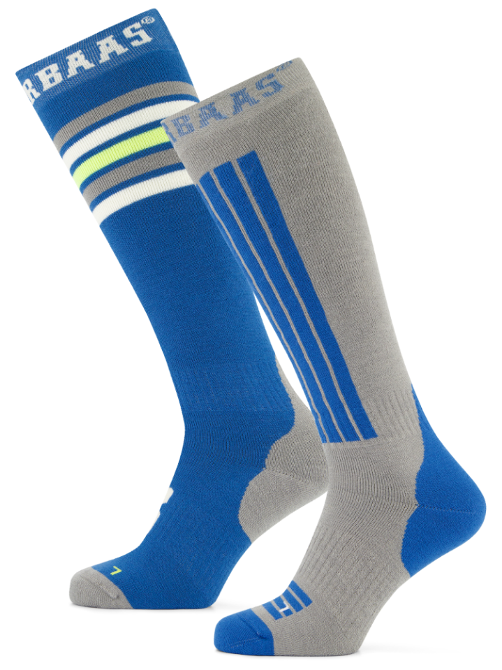 Poederbaas Striped Ski Sokken 2-pack