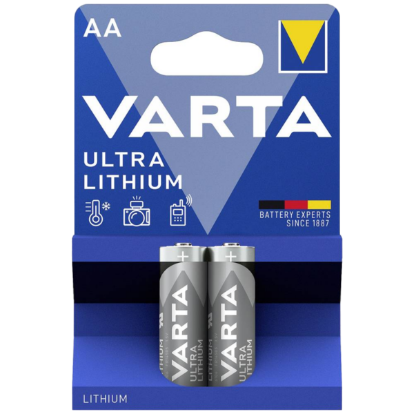 Varta Ultra Lithium AA 2-pack Batterijen