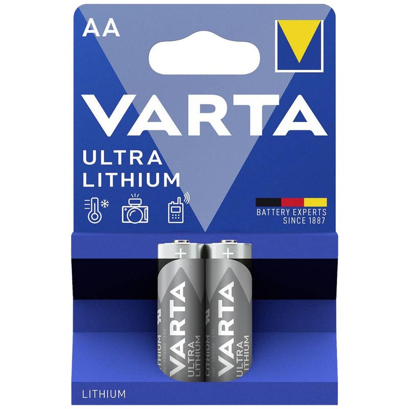 Varta Ultra Lithium AA 2-pack Batterijen