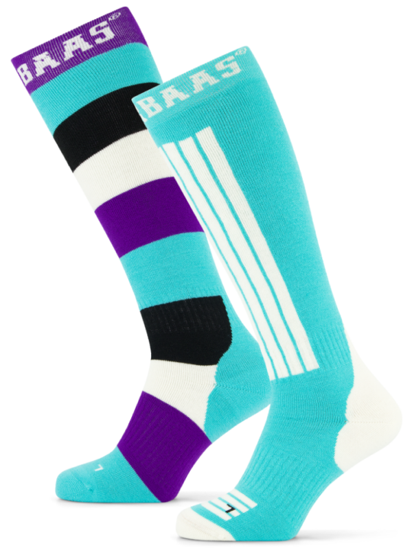 Poederbaas Striped Ski Sokken 2-pack