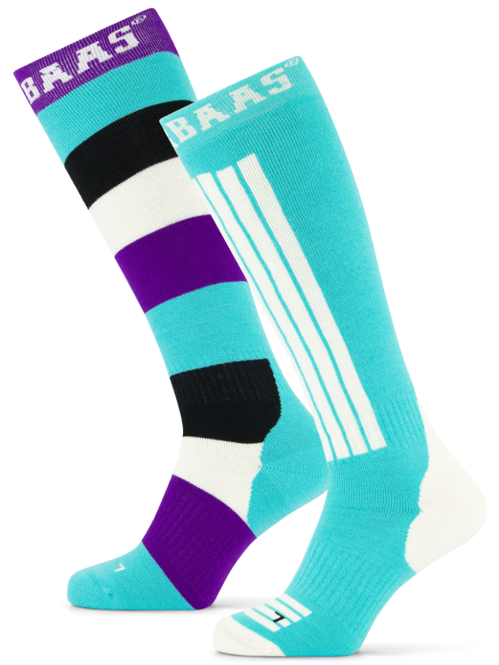Poederbaas Striped Ski Sokken 2-pack