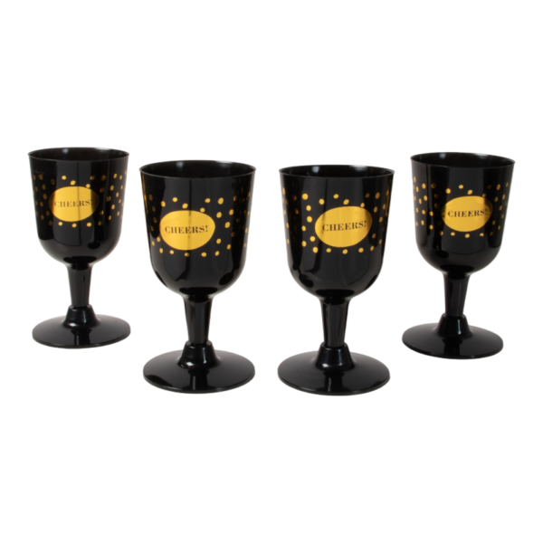 Jens Living WIJNGLAZEN ZWART/GOUD /4