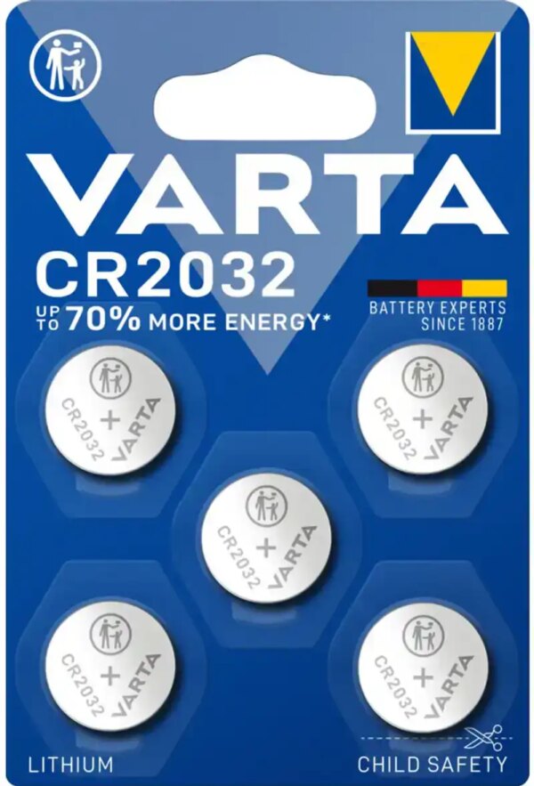 Varta CR2032 Lithium 5-pack Batterijen