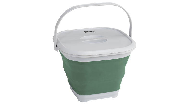 Outwell COLLAPS BUCKET SQUARE W/LID (SHADOW GREEN)