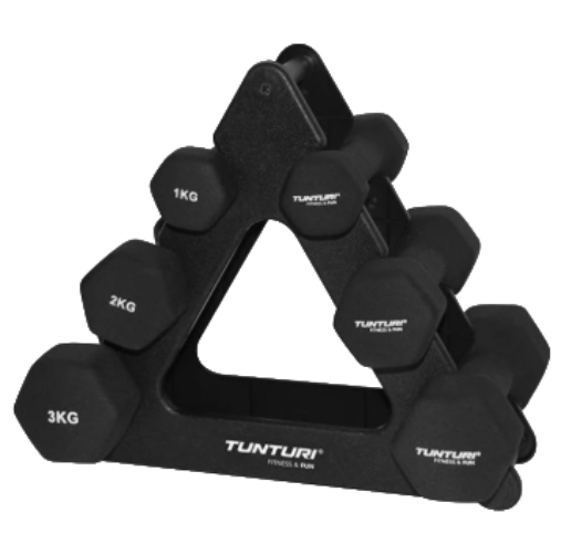 Neopreen Dumbbell Set met Opbergrek