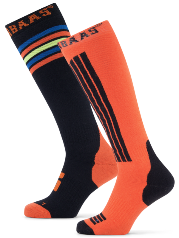 Poederbaas Striped Ski Sokken 2-pack
