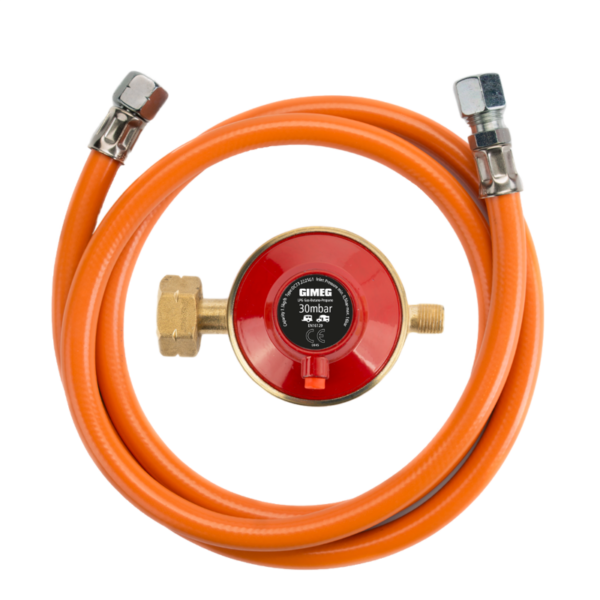 Gimeg Gasdrukregelaarset Afblaas 1/4 Inch Links 30Mbar 60 cm